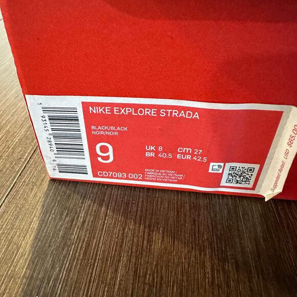 Nike Explore Strada Black Mens Size 9 - Picture 8 of 8